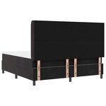 vidaXL Lit à ressorts avec matelas Noir 180 x 200 cm Velours
