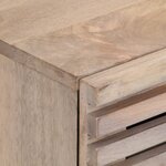 vidaXL Tables de chevet 2 Pièces 40x34x46 cm bois manguier massif blanchi