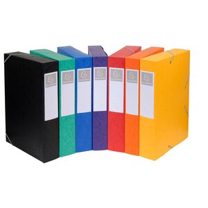 Boite De Classement Cartobox Dos 60mm Carte Lustrée - A4 - Couleurs Assorties - X 10 - Exacompta