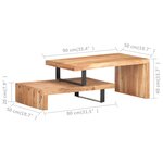 vidaXL Ensemble de 2 tables basses Bois d'acacia massif