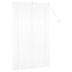 vidaXL Store de Fenêtre avec des rideaux Blanc Aluminium