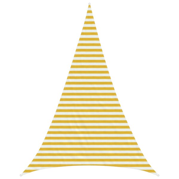 vidaXL Voile d'ombre 5 x 6 x 6 m HDPE Triangulaire Jaune et blanc