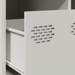 vidaXL Meuble TV blanc 68x50x43 5 cm acier laminé à froid