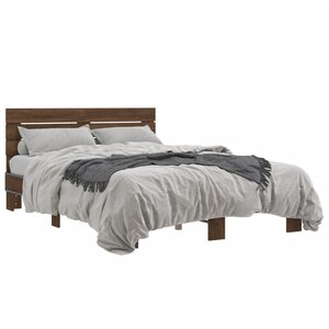 vidaXL Cadre de lit sans matelas chêne marron 120x200 cm