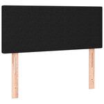 vidaXL Sommier à lattes de lit matelas et LED noir 120x190 cm tissu