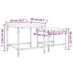 vidaXL Tables basses gigognes 2 Pièces chêne marron bois d'ingénierie