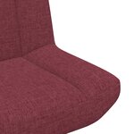 vidaXL Chaise Pivotante Rouge vin Tissu polyester avec base en métal