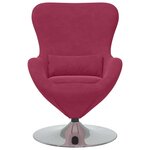 vidaXL Fauteuil œuf Rouge bordeaux 63 x 73 x 90 cm Velours