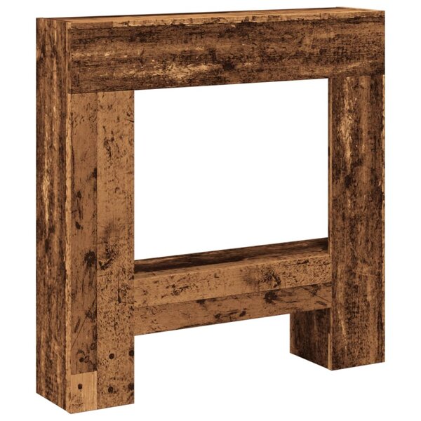 VidaXL Cadre de cheminée vieux bois 81x18x82 cm bois d'ingénierie