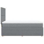 vidaXL Sommier à lattes de lit avec matelas gris clair 80x200 cm tissu