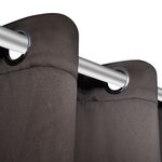 vidaXL Rideau occultant 2 Pièces et œillets métalliques 135x175 cm Marron