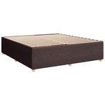 vidaXL Cadre de lit sans matelas marron foncé 200x200 cm tissu