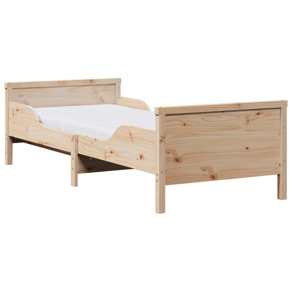 vidaXL Cadre de lit avec matelas extensible Marron 80 x 200 cm