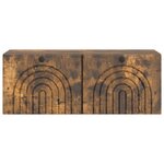 vidaXL Meuble TV mural Chêne fumé 78 5 x 31 x 30 cm Bois d'ingénierie