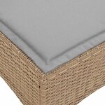vidaXL Salon de jardin avec coussins forme de L 3 Pièces beige polyrotin