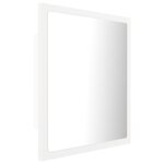 vidaXL Miroir à LED de salle de bain Blanc 40x8 5x37 cm Acrylique