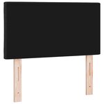 vidaXL Tête de lit avec des lumières à LED Réglable Noir 80 cm tissu