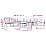 vidaXL Ensemble de canapés d'extérieur 7 Pièces Blanc et Beige
