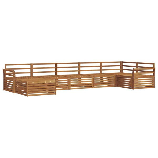 vidaXL Ensemble de canapés d'extérieur 7 pc Naturel