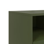 vidaXL Meuble TV vert olive 68x39x43 5 cm acier