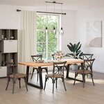 vidaXL Pieds de table à manger en forme de V 2 pièces Noir 90 x (72-73 3) cm Acier