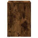 vidaXL Armoire de chevet et lumières LED chêne fumé bois d'ingénierie