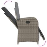 vidaXL Ensemble à manger de jardin 9 Pièces coussins gris résine tressée