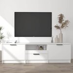 vidaXL Meuble TV Blanc 140x35x40 cm Bois d'ingénierie