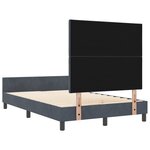 Lit vidaXL Gris foncé 120x190 cm Velours