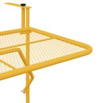vidaXL Table suspendue pliable en Moutarde - 60x40 cm  Acier