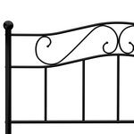 vidaXL Cadre de lit sans matelas noir métal 140x200 cm