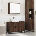 vidaXL Ensemble de meubles de salle de bain 2 Pièces Chêne marron