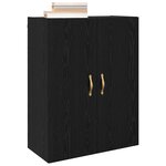 vidaXL Armoire Murale Montage mural 2 Pièces Chêne noir 69 5 x 34 x 90 cm