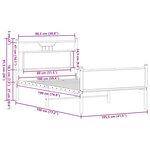 vidaXL Cadre de lit sans matelas chêne marron 100x190 cm