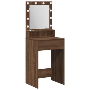 vidaXL Coiffeuse Chêne brun 50 x 41 x 135 cm Bois d'ingénierie
