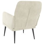 vidaXL Fauteuil Crème 62x79x79 cm Velours