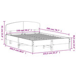 vidaXL Cadre de lit sans matelas 150x200 cm bois de pin massif