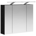 vidaXL Armoire Miroir de Salle de Bain Chêne noir 60 x 14 5 x 50 cm