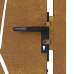 vidaXL Portail de jardin 105x180 cm acier corten conception d'herbe