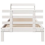 vidaXL Cadre de lit avec tête de lit sans matelas blanc 90x200 cm