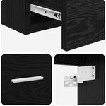 vidaXL Meuble de Salle de Bain Suspendu Chêne noir 62 5 x 44 5 x 50 cm