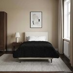 vidaXL Duvet d'été simple Matelassé Noir 135 x 200 cm