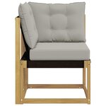 vidaXL Canapé d'angle extérieur Blanc