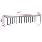 vidaXL Table de Jardin Marron 400 x 100 x 73 cm polyrotin