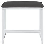 vidaXL Tabourets de jardin avec coussins 4Pièces blanc acier et textilène