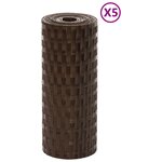 vidaXL Paravents de balcon 5 Pièces marron et noir 255x19cm résine tressé