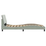 vidaXL Cadre de lit avec LED sans matelas Hanko gris clair 100x200cm velours