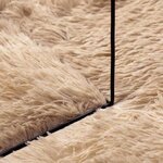 vidaXL Tapis shaggy à poils longs NAVARRA beige 160x160 cm polyester
