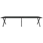 vidaXL Lit de camping pliant 2 Pièces Noir 210 x 80 x 46 cm Tissu Oxford