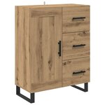 vidaXL Haut Armoire avec tiroir Chêne artisanal 69 5 x 34 x 180 cm